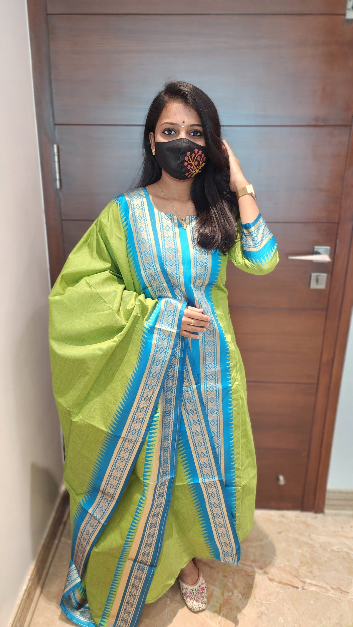 Salwar Set (kurti+Dupatta) (8392)