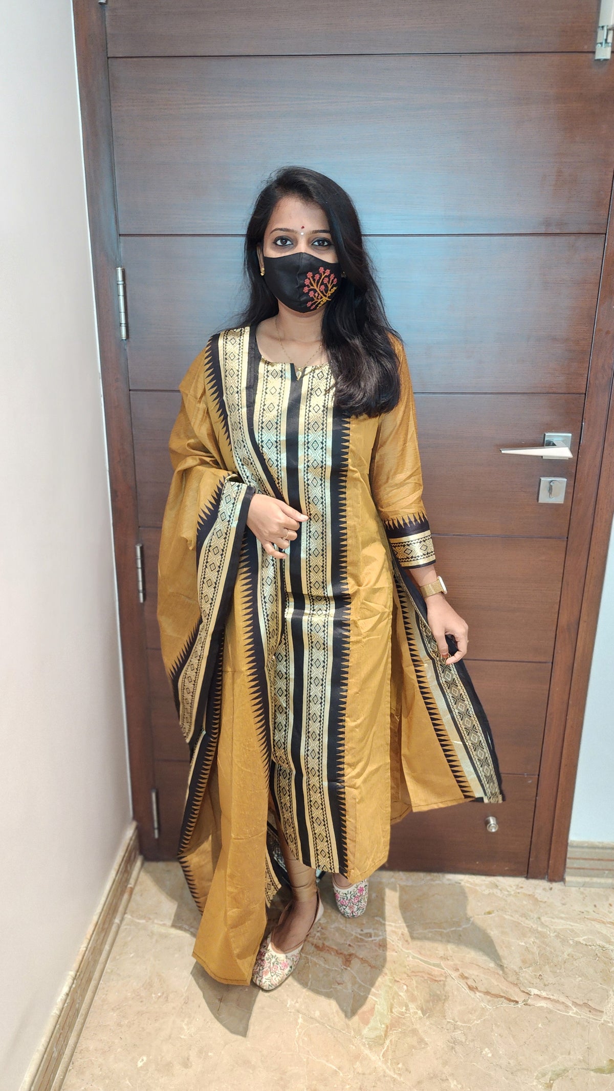 Salwar Set (kurti+Dupatta) (8393)