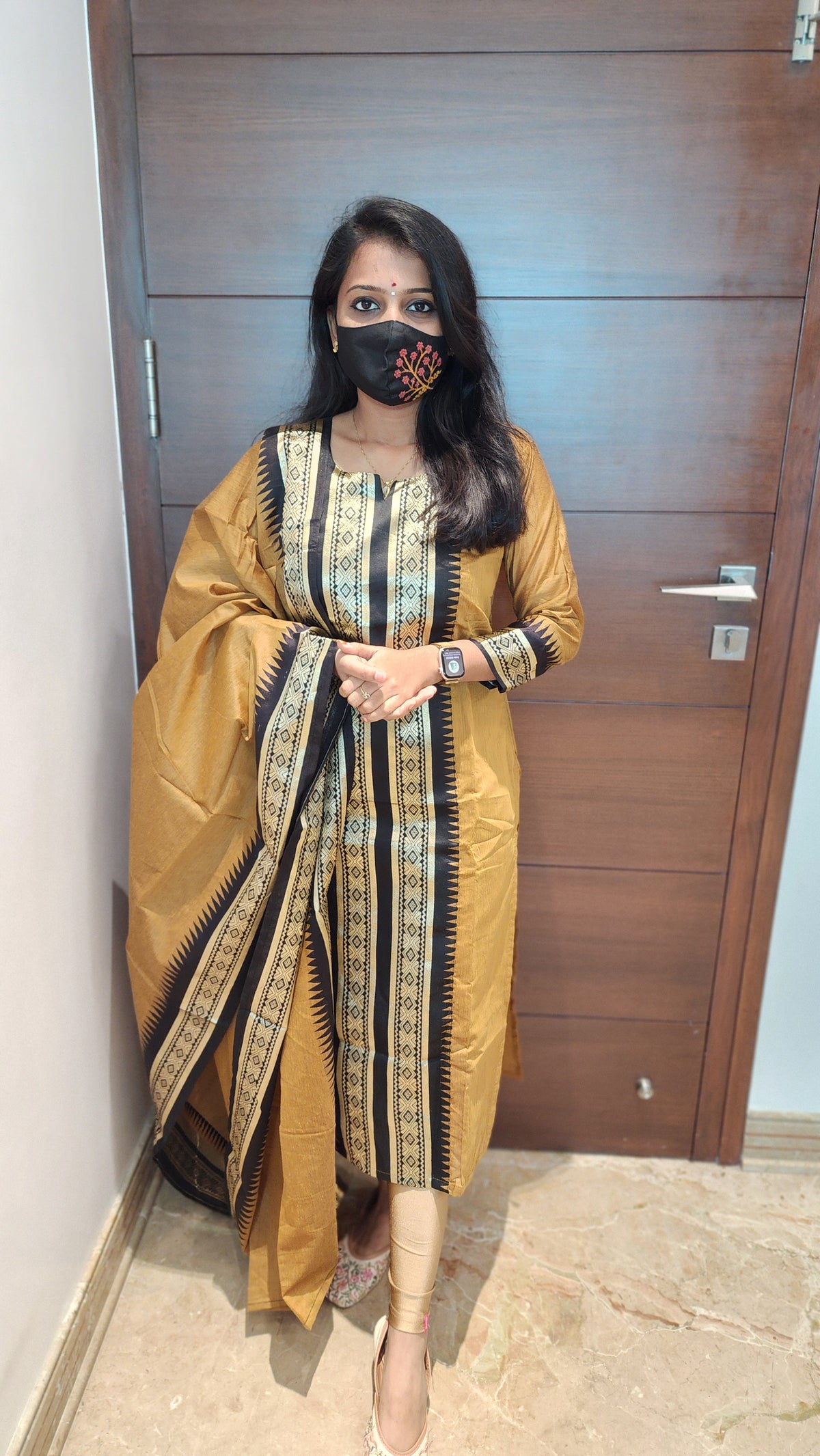 Salwar Set (kurti+Dupatta) (8393)