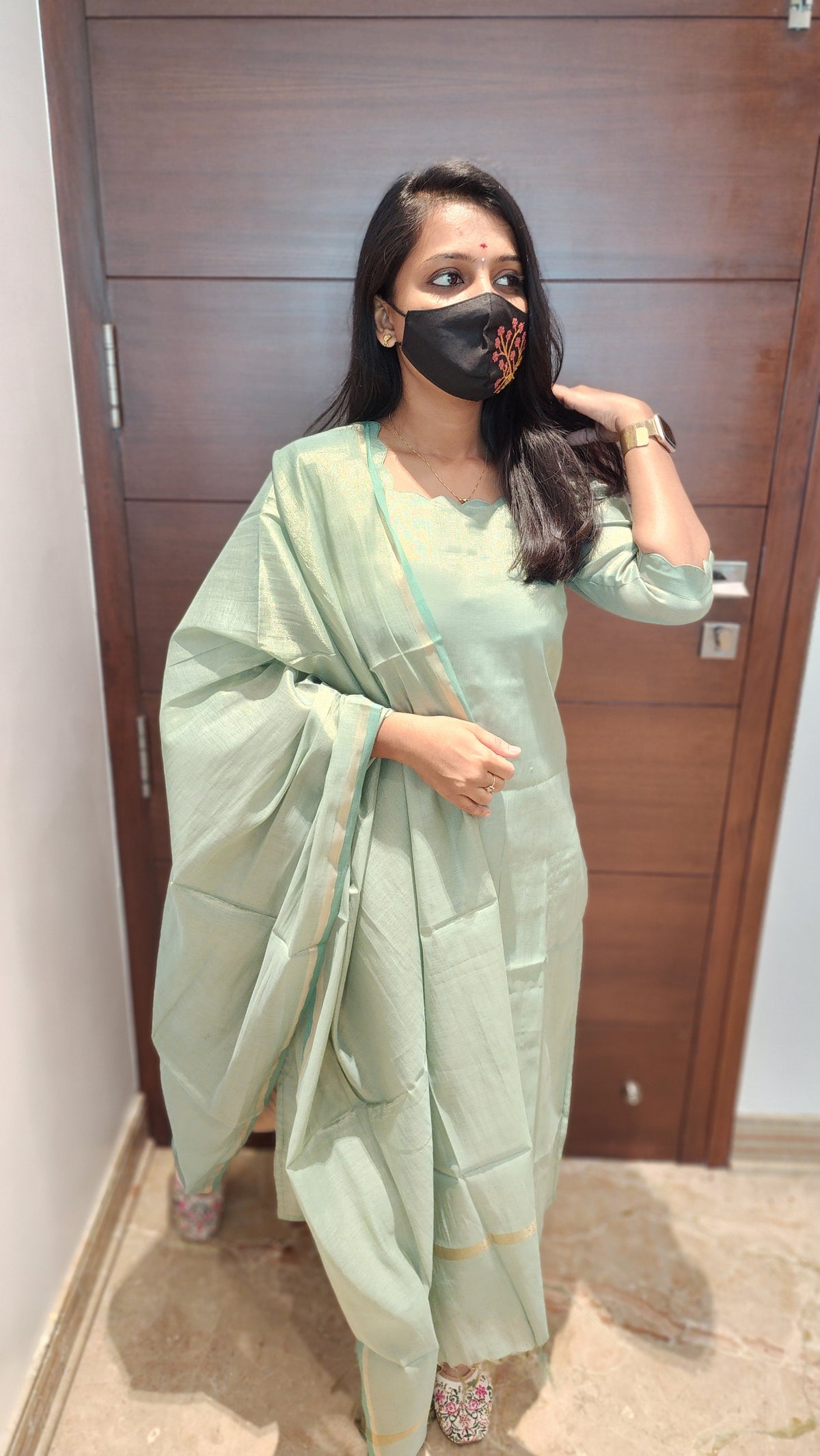Salwar Set(Kurti +Dupatta) (8647)c4