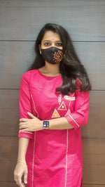 Hand embroidery kurti(8705)