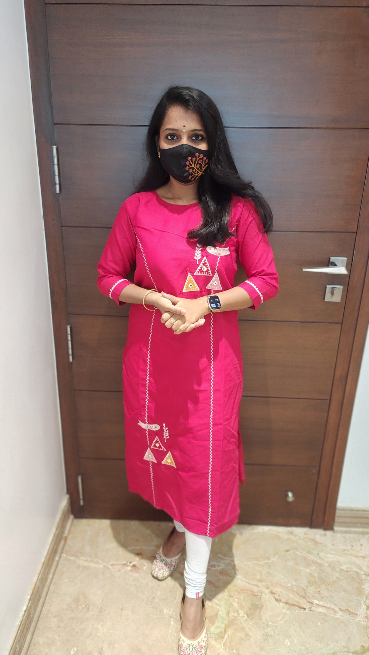 Hand embroidery kurti(8705)