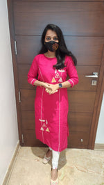 Hand embroidery kurti(8705)