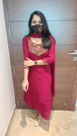 Ethnic Salwar set (Kurti+Dupatta) (8808)c