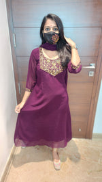 Ethnic Salwar set (Kurti+Dupatta) (8810)c