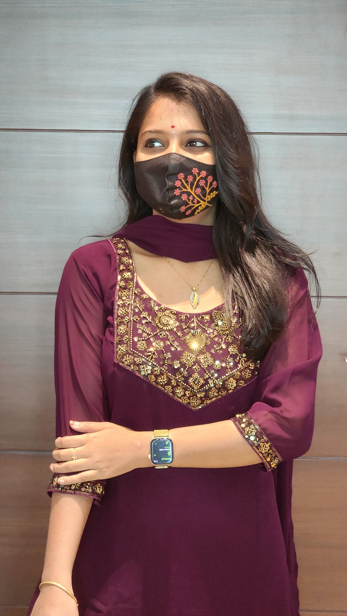 Ethnic Salwar set (Kurti+Dupatta) (8810)c