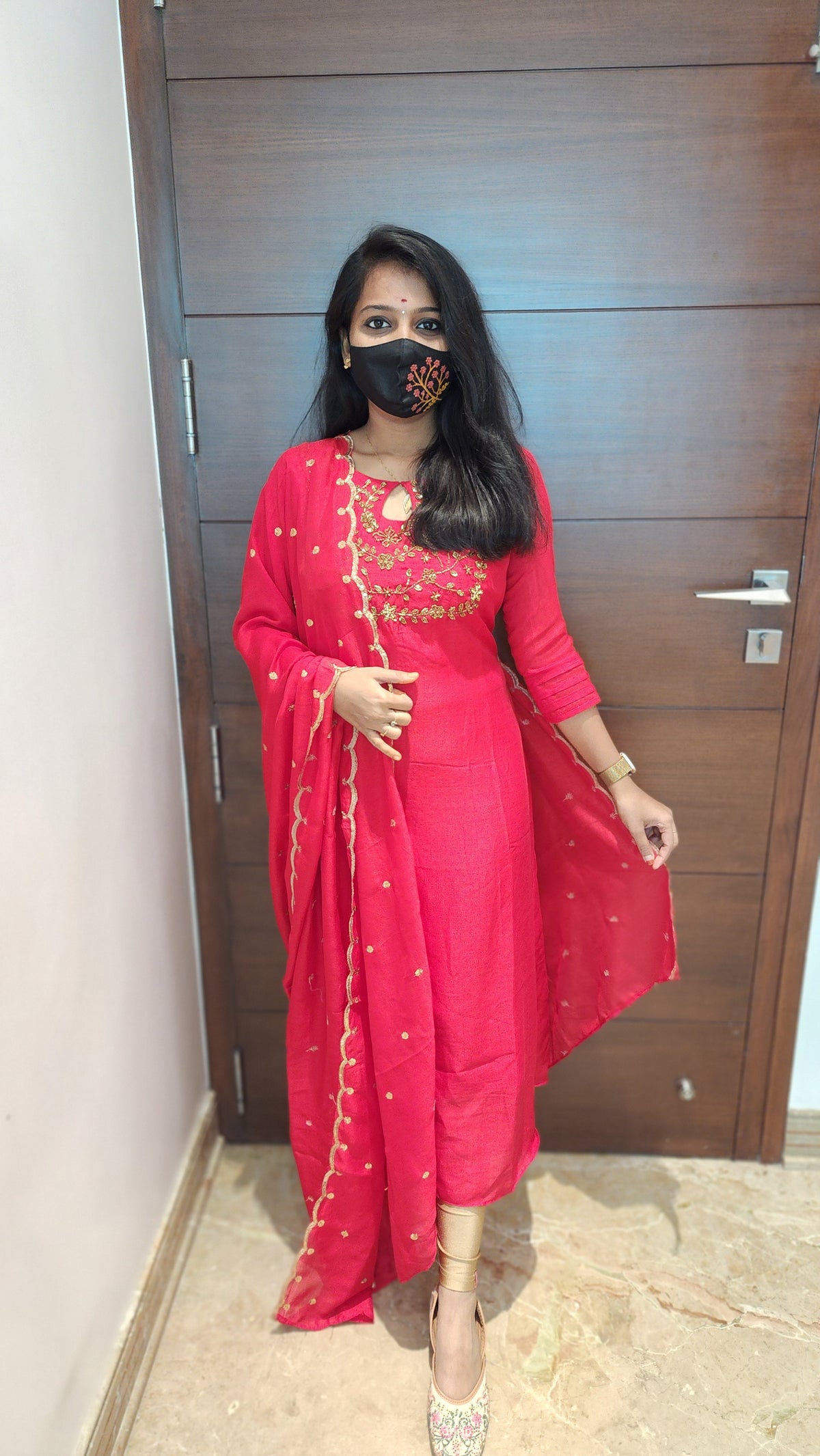 Sprinklez Coral Dream Kurti (8788)