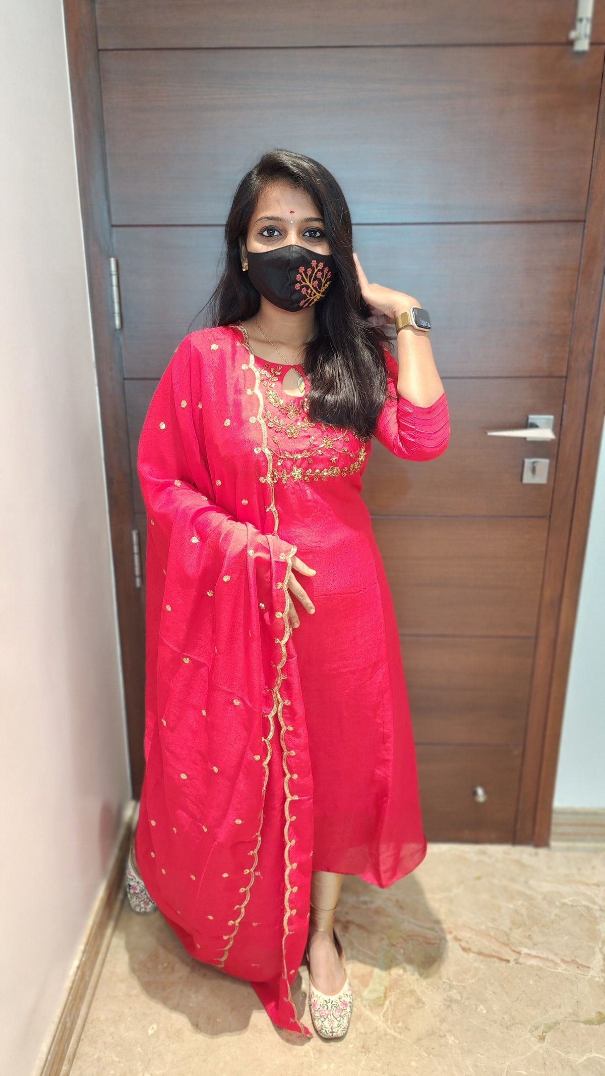 Sprinklez Coral Dream Kurti (8788)