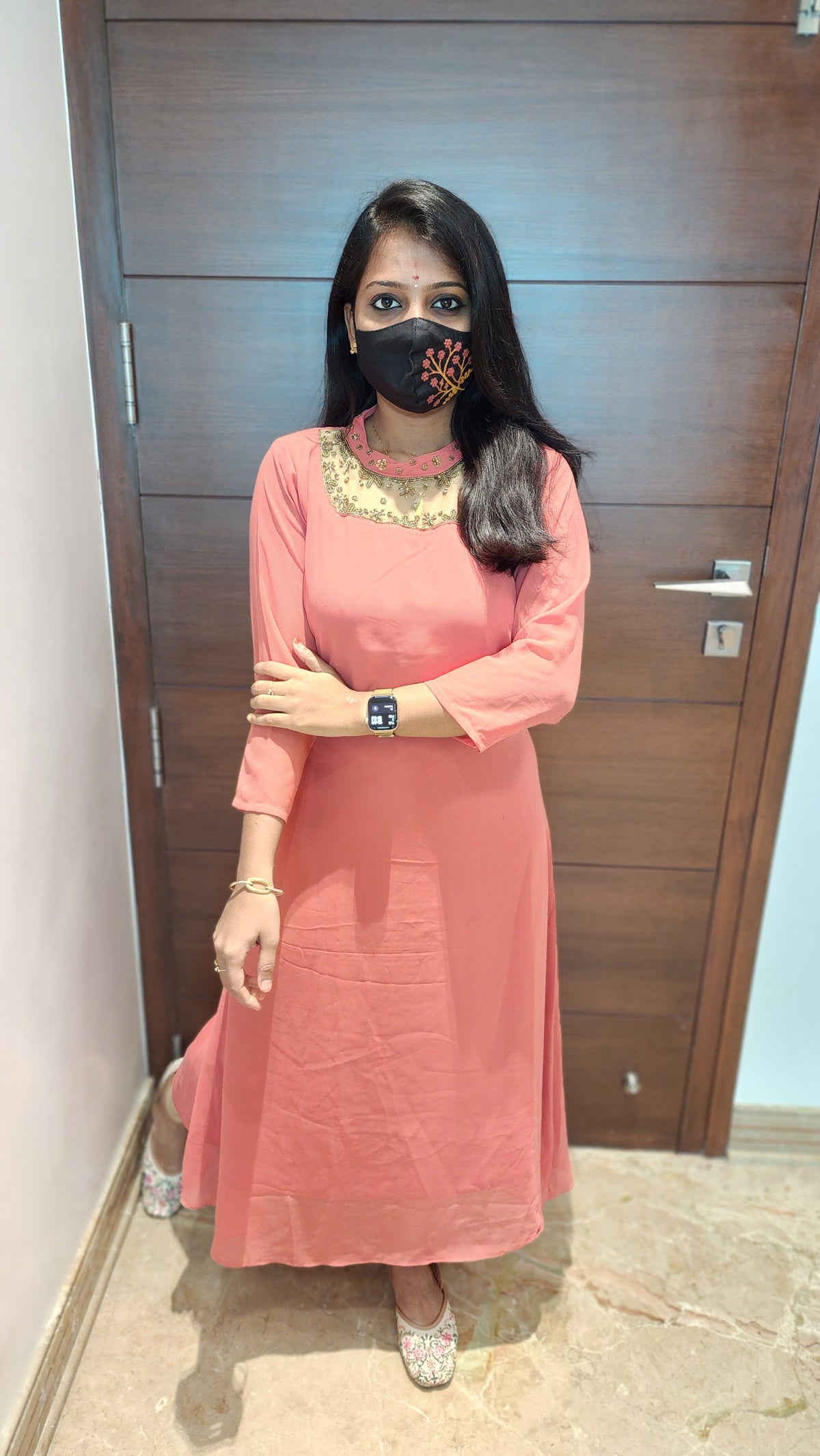 *Jewel Neck kurti (8878)*