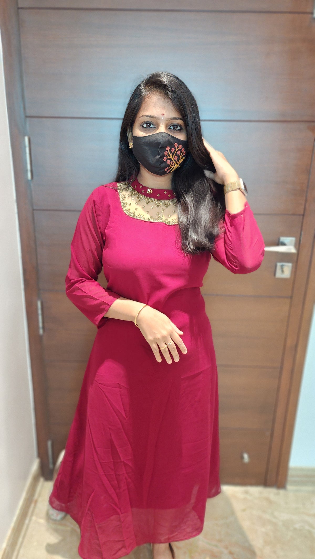 *Jewel Neck kurti (8876)*