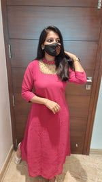 Jewel Neck kurti (8877)c3