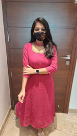 Jewel Neck kurti (8877)c3