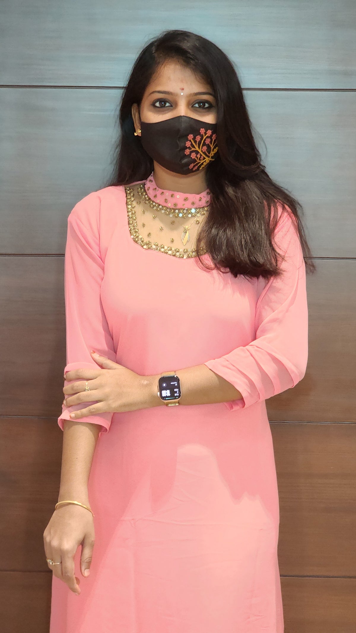 Jewel Neck kurti (8875)C