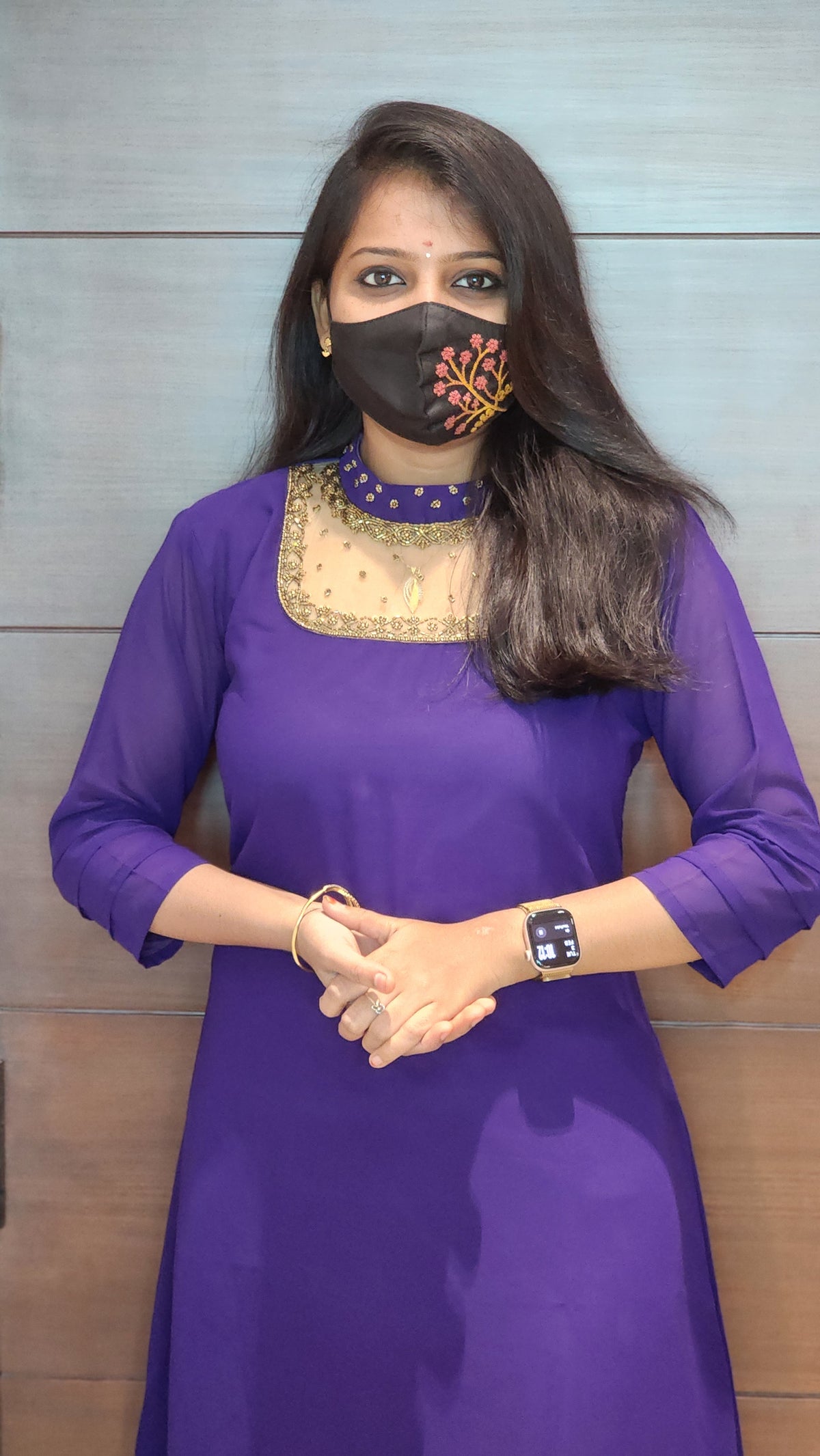 Jewel Neck kurti (8880)c3