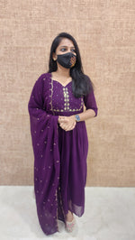 Ethnic Salwar set (Kurti+Dupatta)(9015)