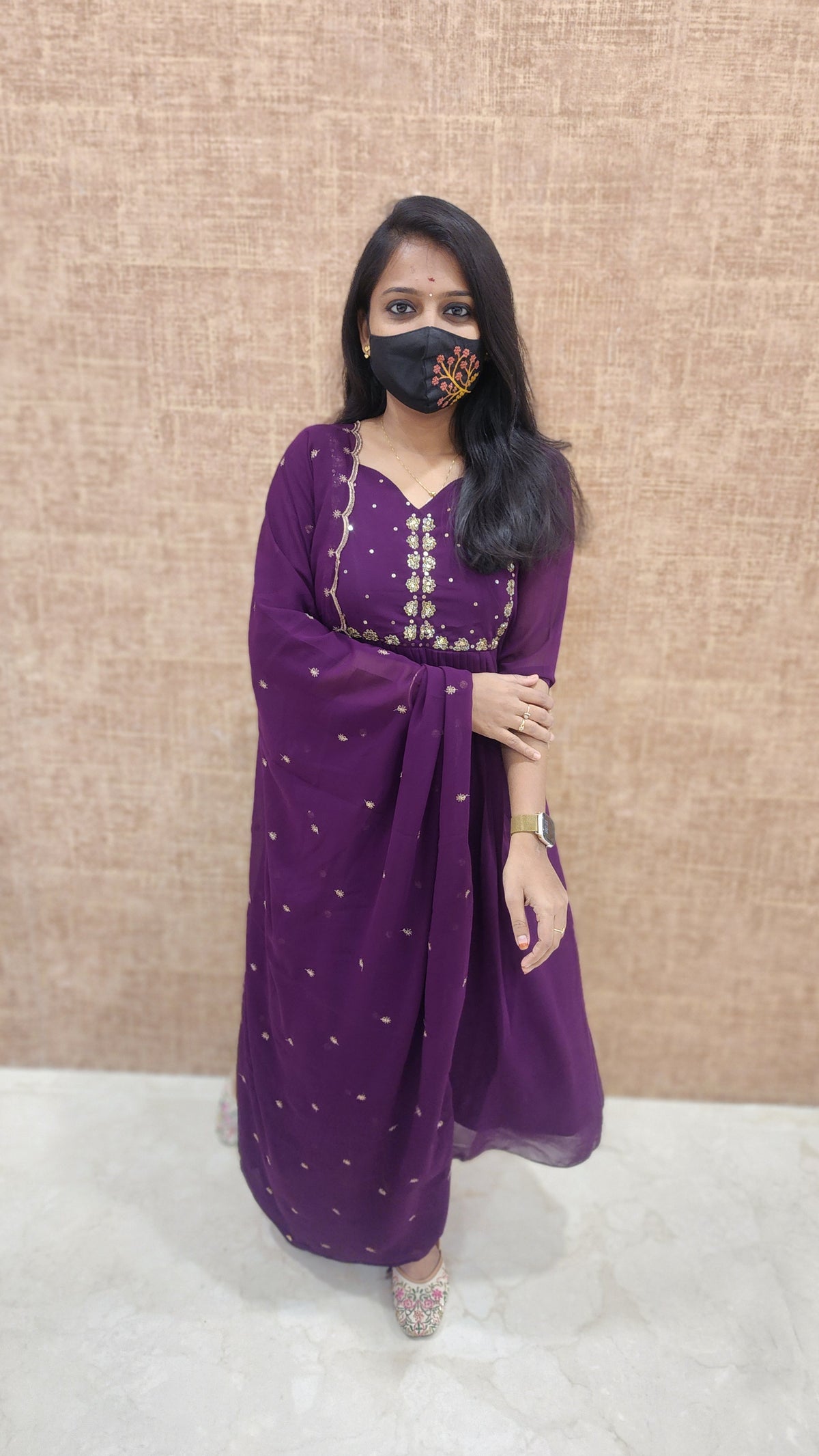 Ethnic Salwar set (Kurti+Dupatta)(9015)