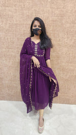 Ethnic Salwar set (Kurti+Dupatta)(9015)