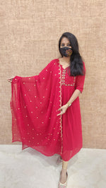 Ethnic Salwar set (Kurti+Dupatta)(9016)