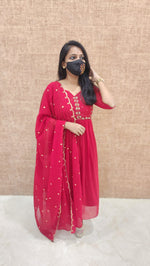 Ethnic Salwar set (Kurti+Dupatta)(9016)