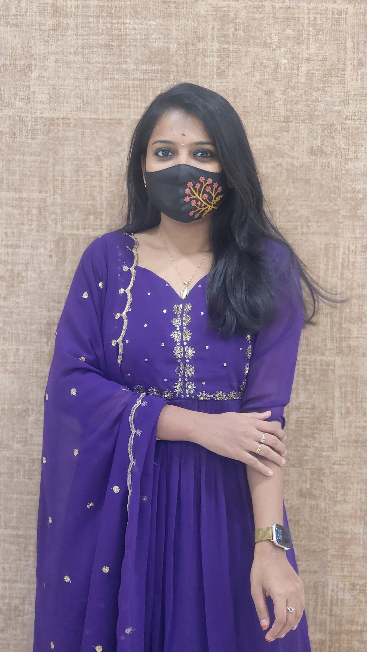 Ethnic Salwar set (Kurti+Dupatta)(9017)