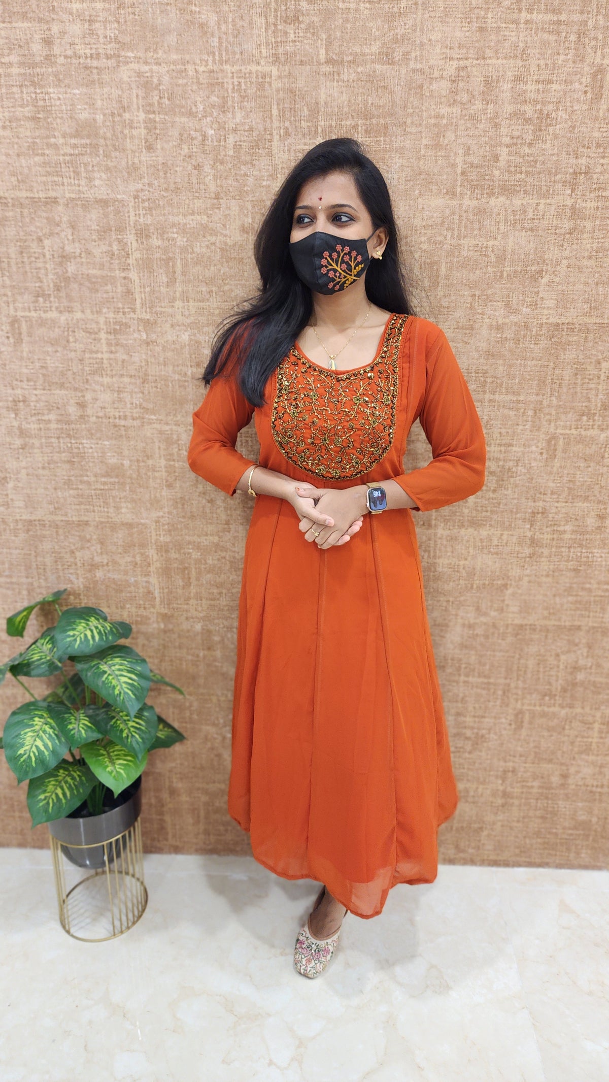 Festive Sale-Handwork kurti (9098)