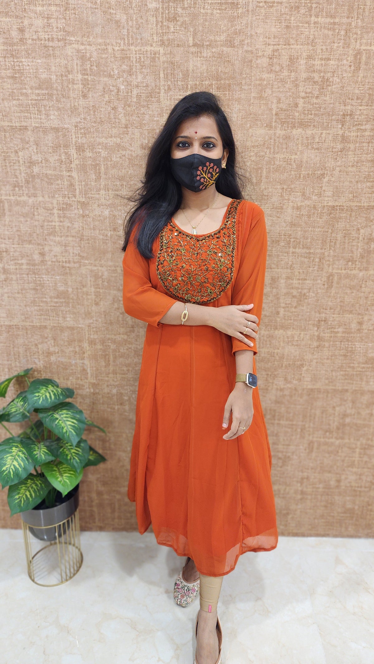 Festive Sale-Handwork kurti (9098)