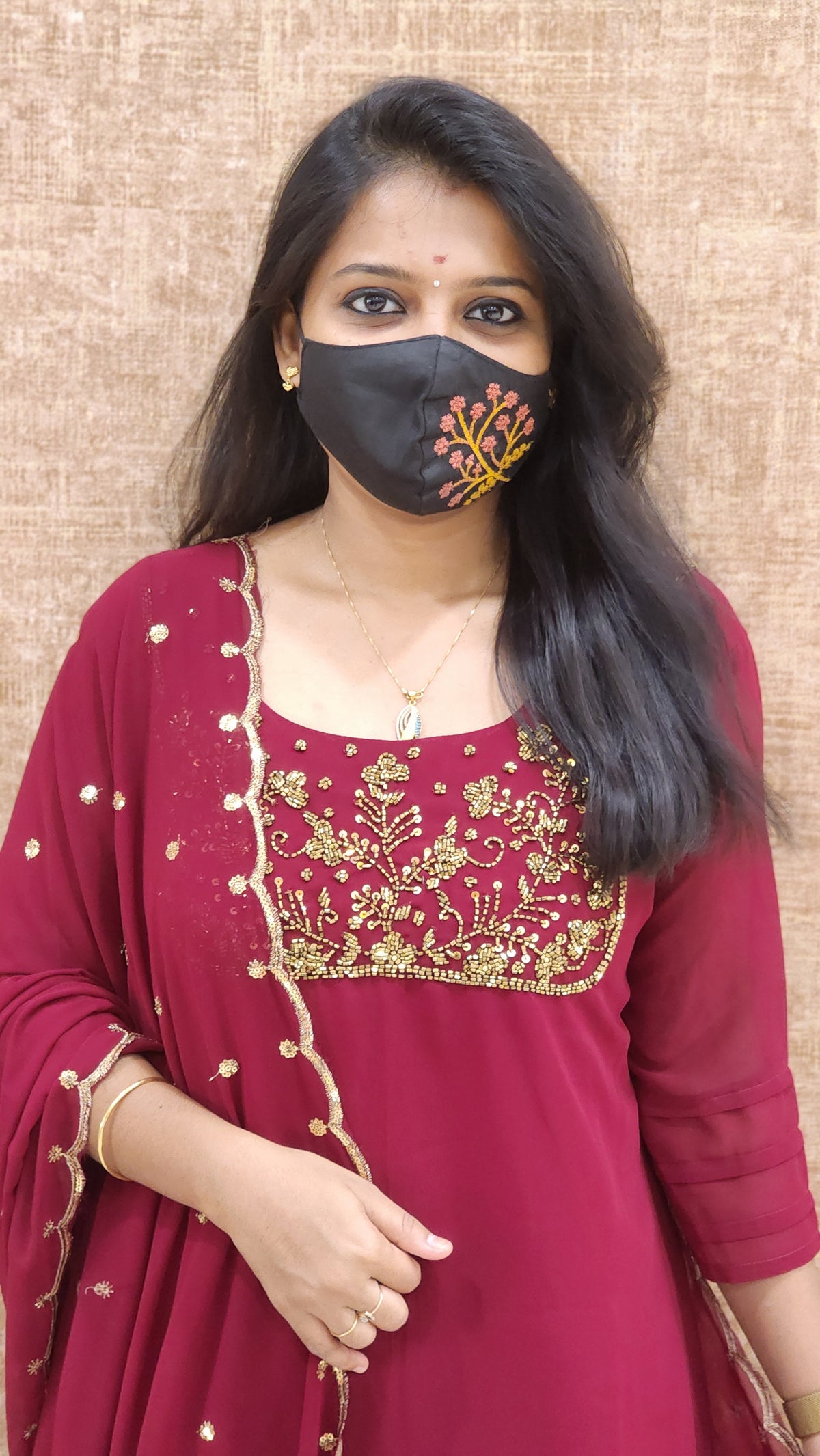 Ethnic Salwar set (Kurti+Dupatta) (9133)