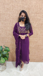 Ethnic Salwar set (Kurti+Dupatta) (9134)