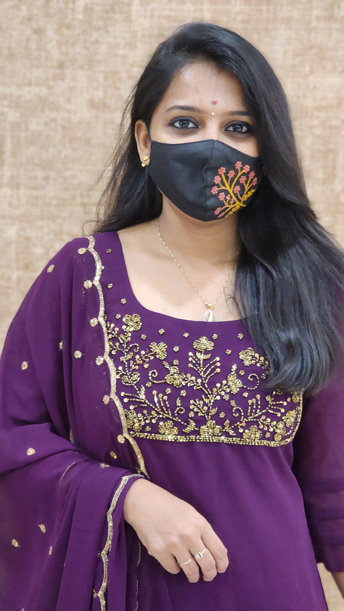 Ethnic Salwar set (Kurti+Dupatta) (9134)