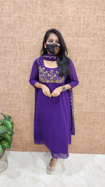 Ethnic Salwar set (Kurti+Dupatta)(9135)