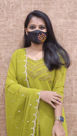 Ethnic Salwar set (Kurti+Dupatta) (9178)*