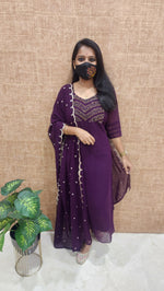 Ethnic Salwar set (Kurti+Dupatta) (9180)