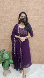 Ethnic Salwar set (Kurti+Dupatta) (9180)