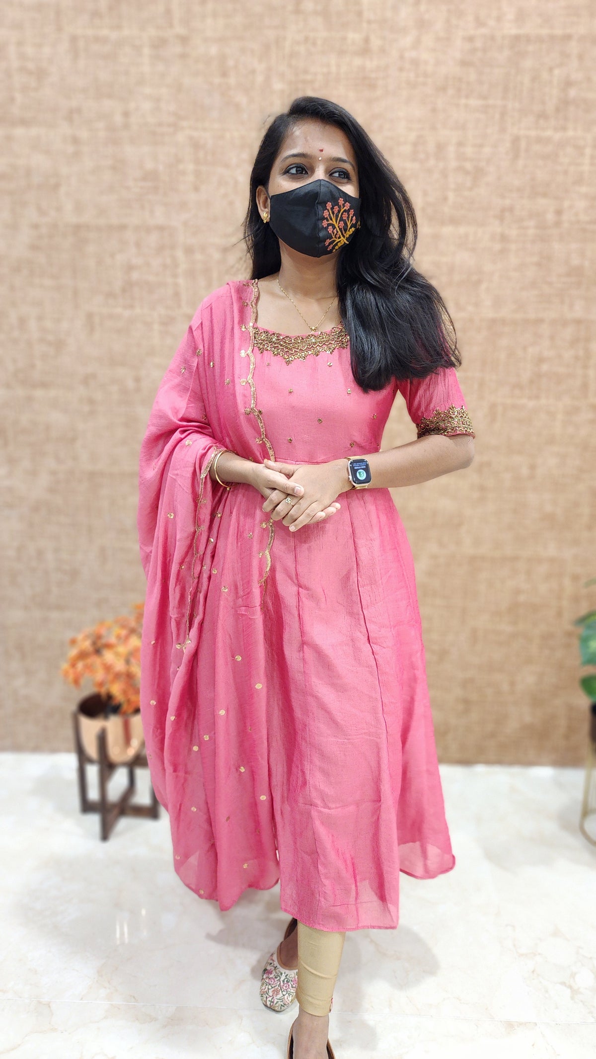 Ethnic Salwar Set (Kurti+Dupatta) (9244)c