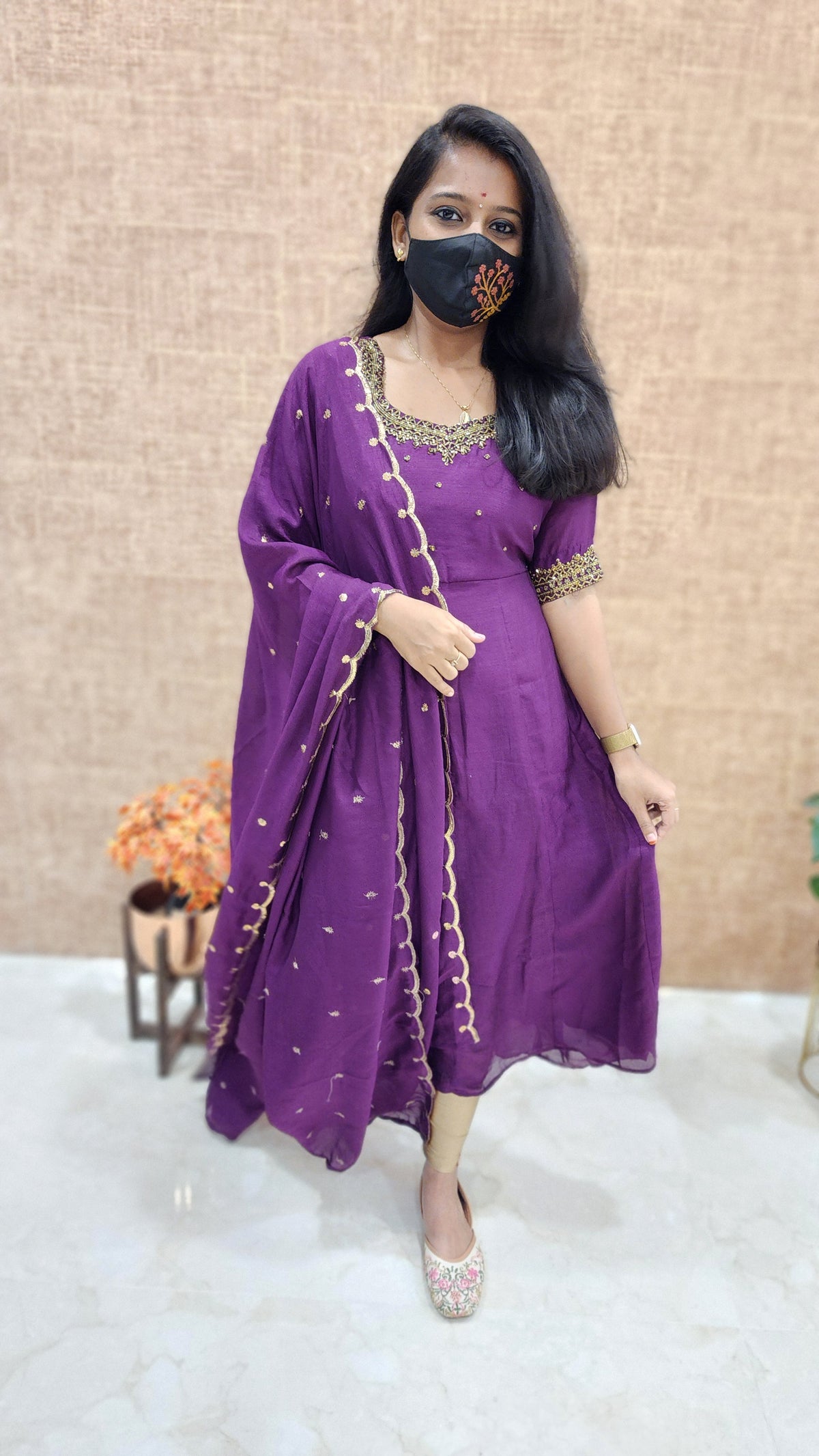 Ethnic Salwar Set (Kurti+Dupatta) (9245)c2
