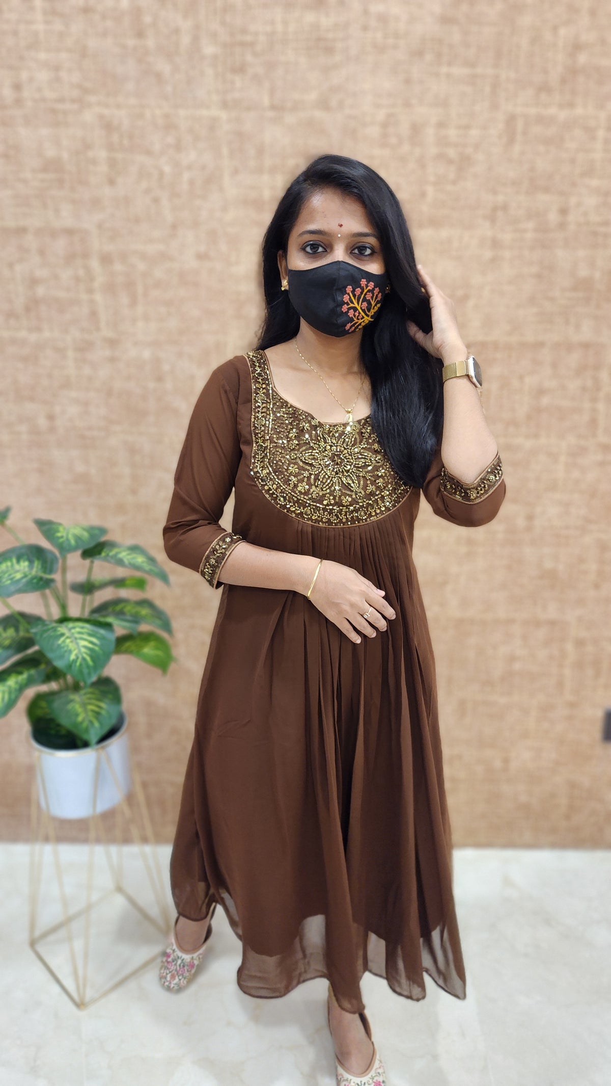 Festive Sale-Handwork kurti (9321)