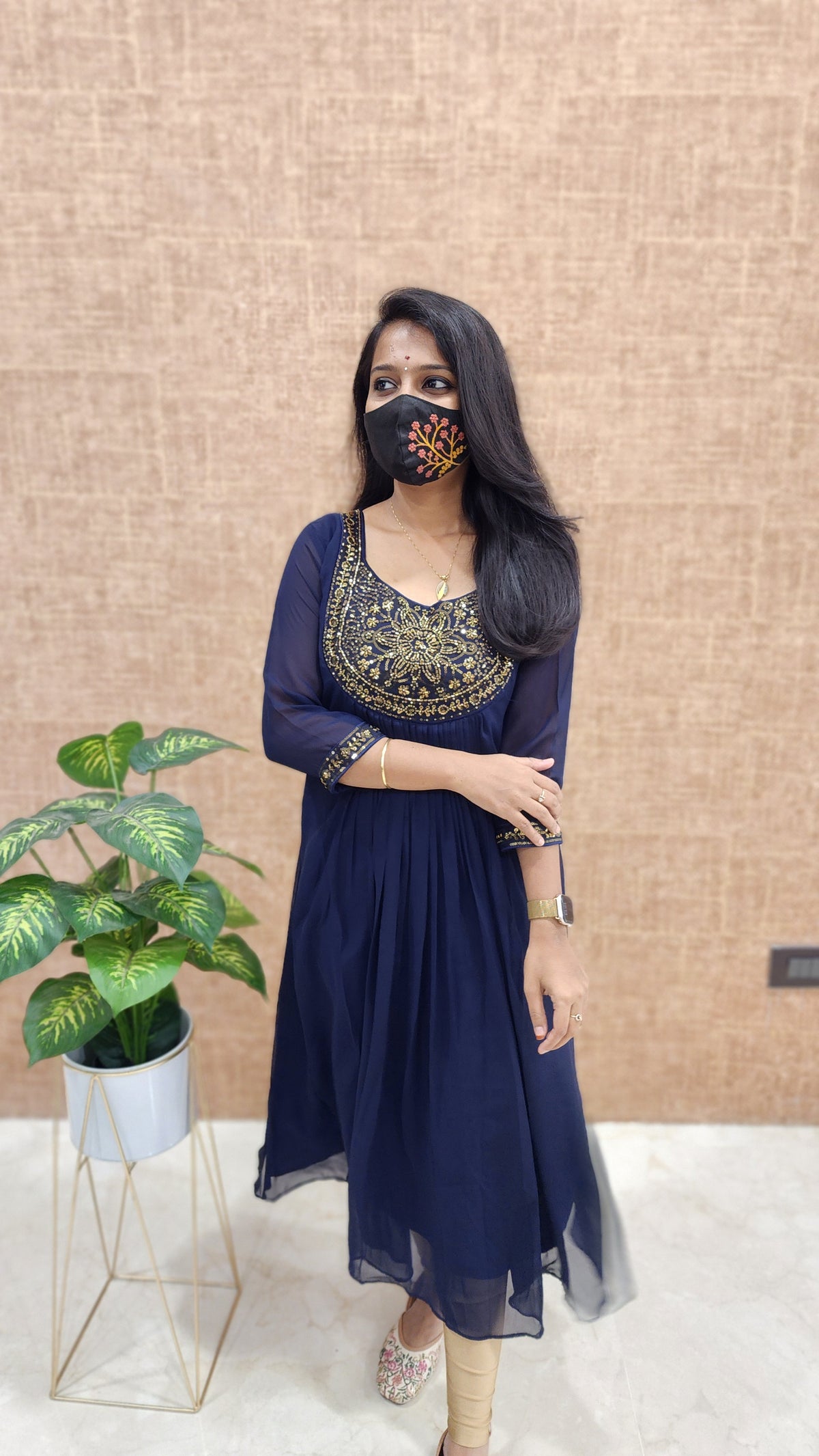 Festive Sale-Handwork kurti (9322)