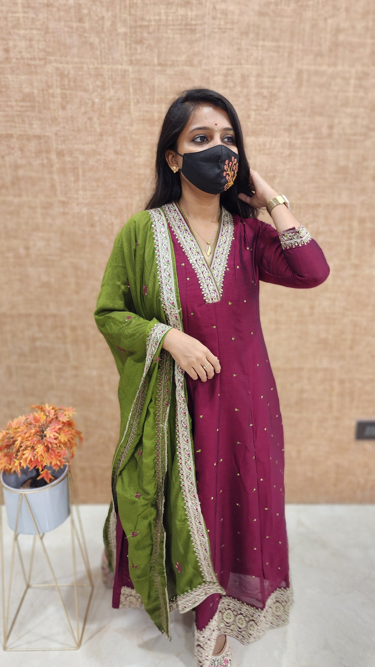 *Festive Set-Anarkali Salwar Set (9350)c