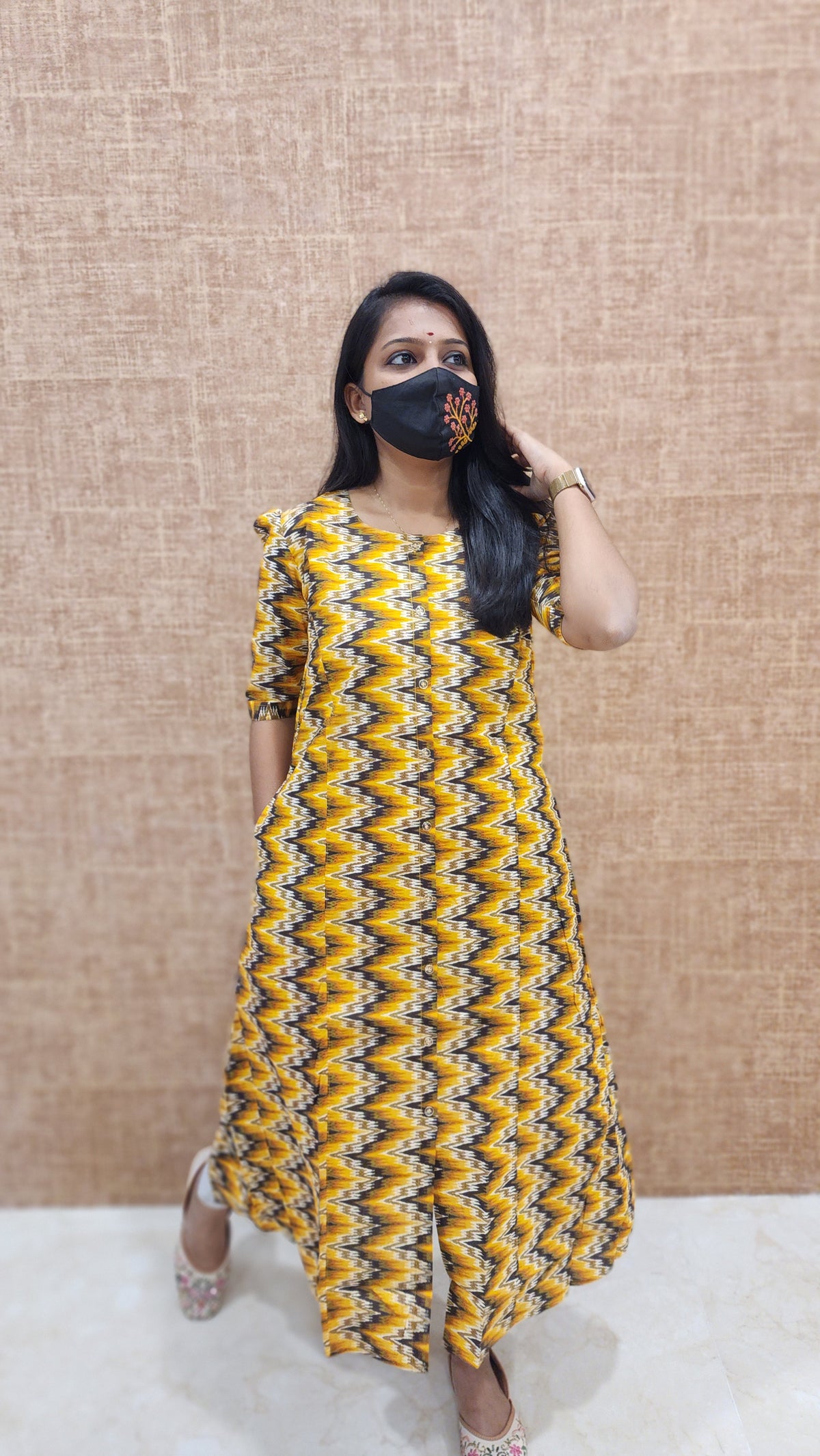 Jaipur A-Line cotton Kurti (9519)