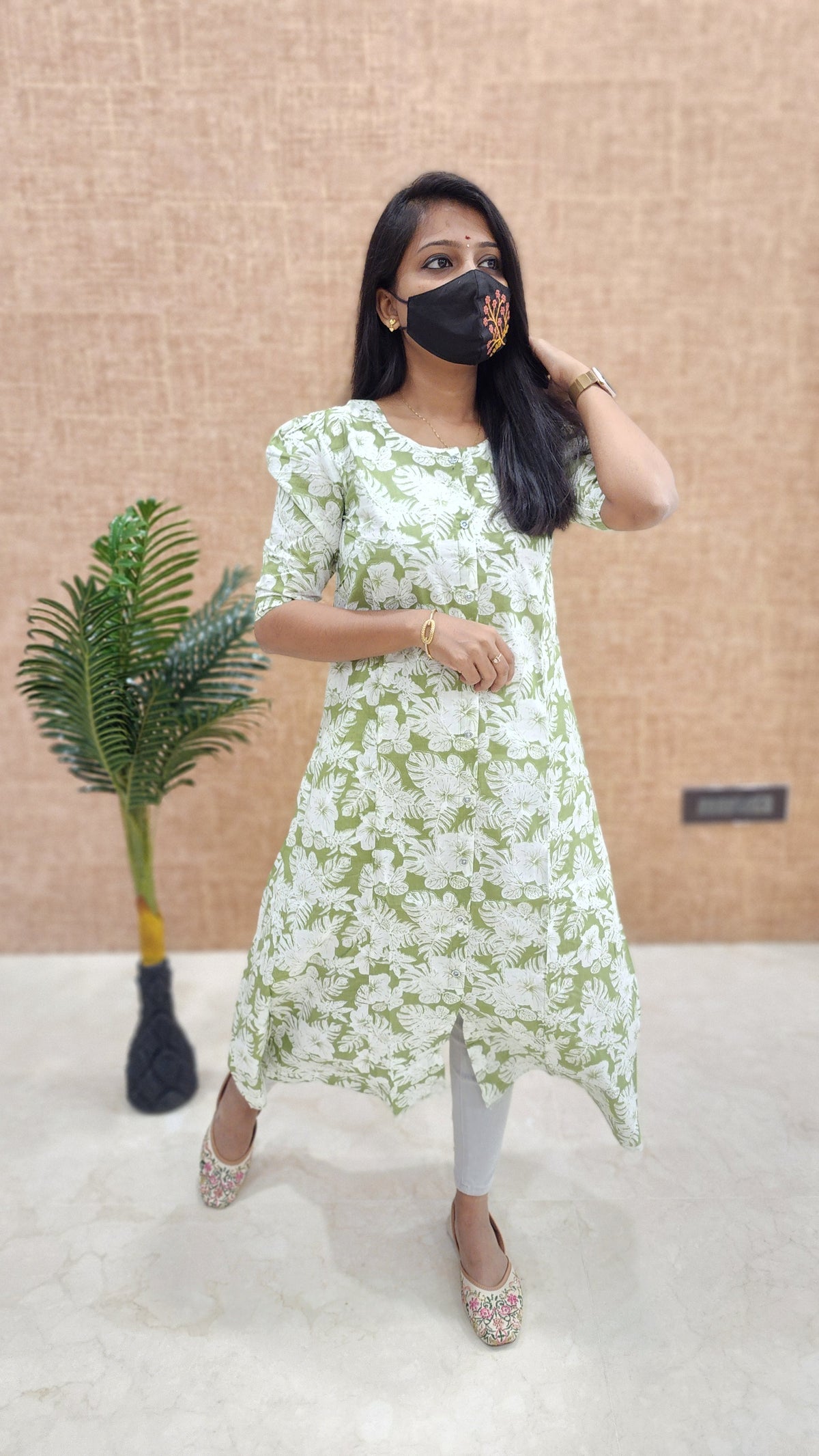 Jaipur A-Line cotton Kurti (9640)