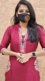 Hand embroidery kurti (9652)c