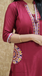 Hand embroidery kurti (9652)c