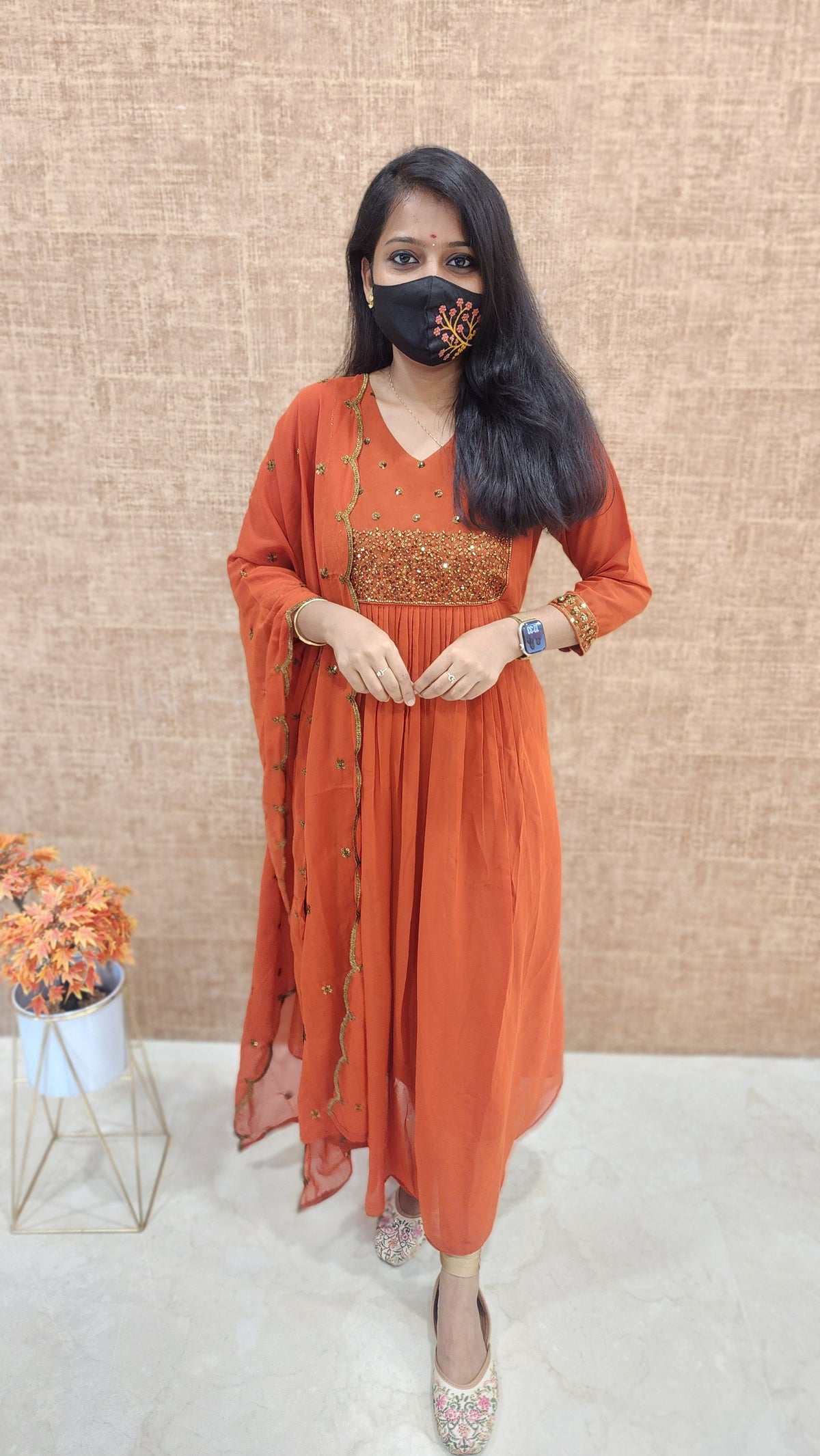 Ethnic Salwar set(Kurti+Dupatta)(9726)c