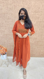 Ethnic Salwar set(Kurti+Dupatta)(9726)c