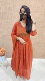 Ethnic Salwar set(Kurti+Dupatta)(9726)c