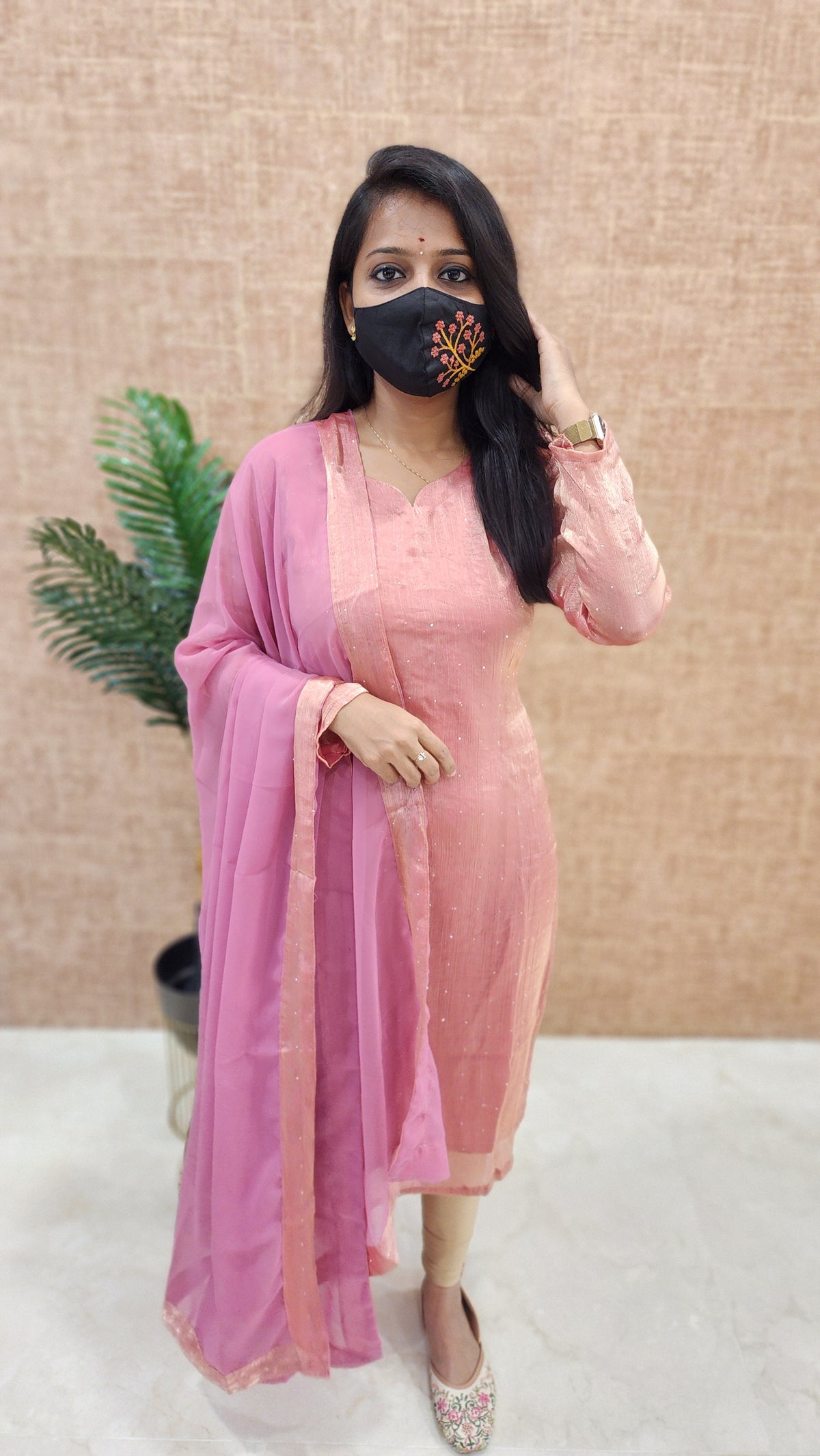 Ethnic Salwar Set (Kurti+Dupatta) (9759)