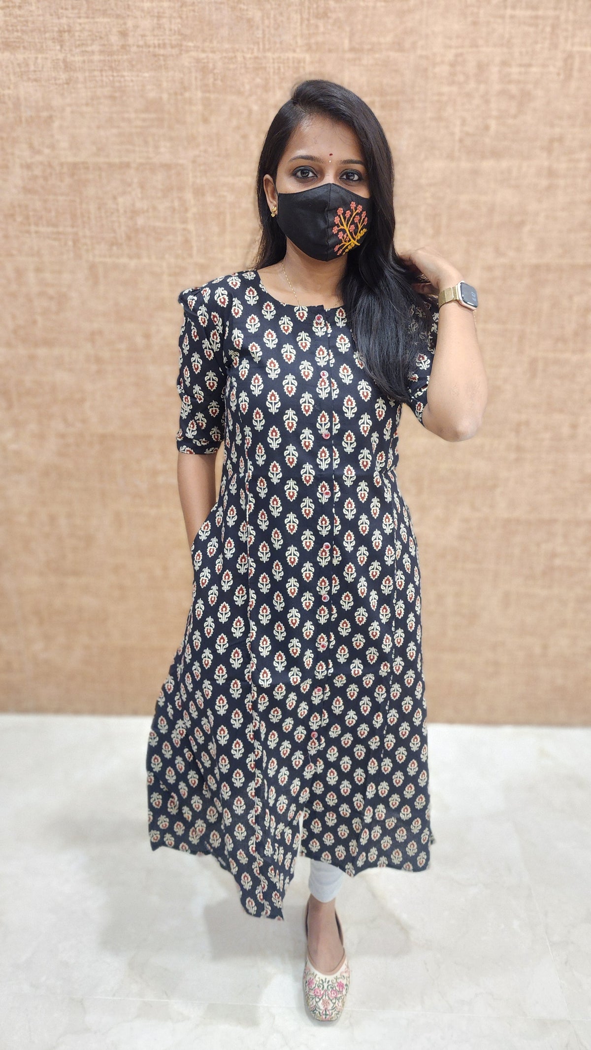 Jaipur A-Line cotton Kurti (9777)