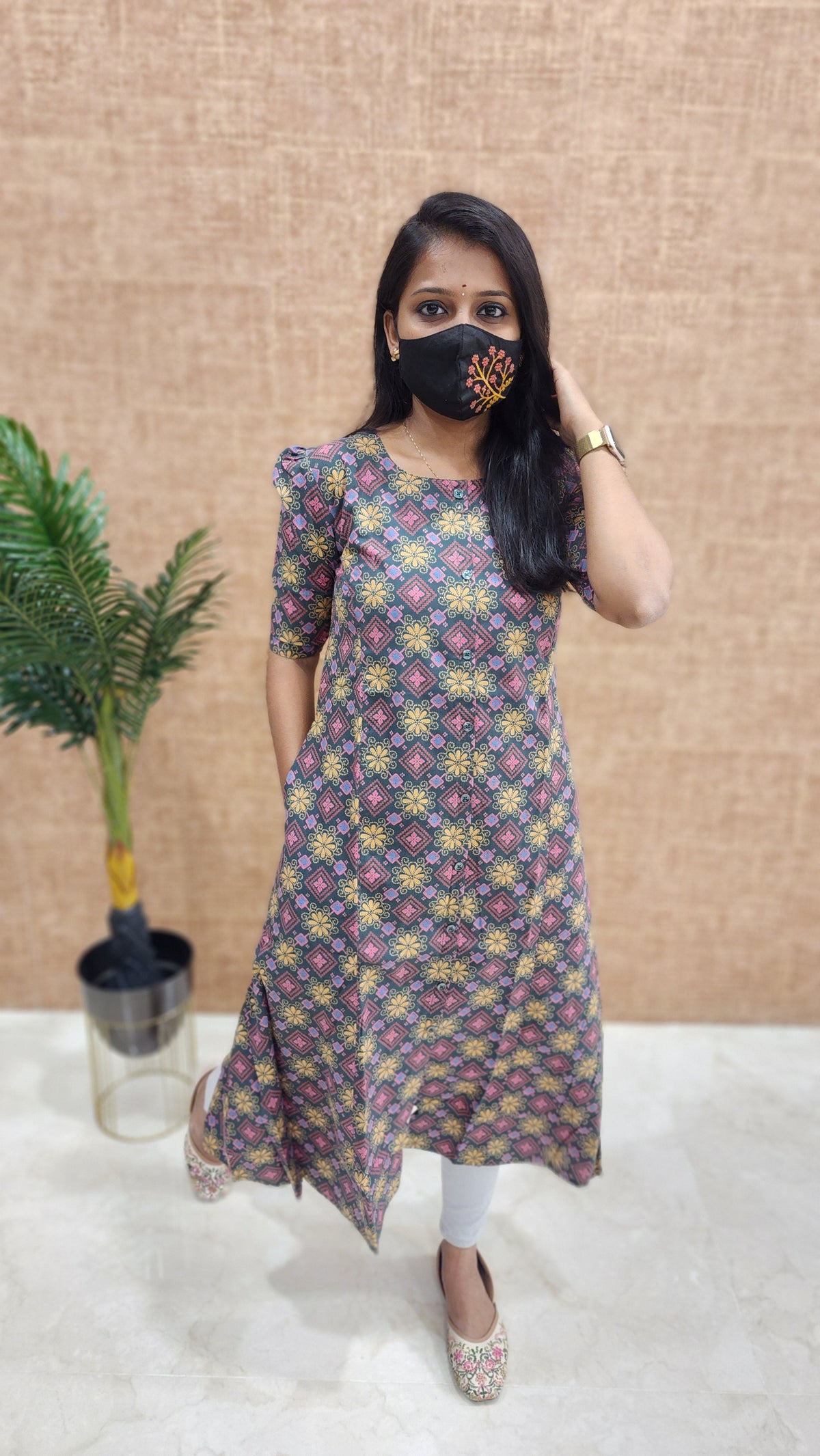 Jaipur A-Line cotton Kurti (9778)
