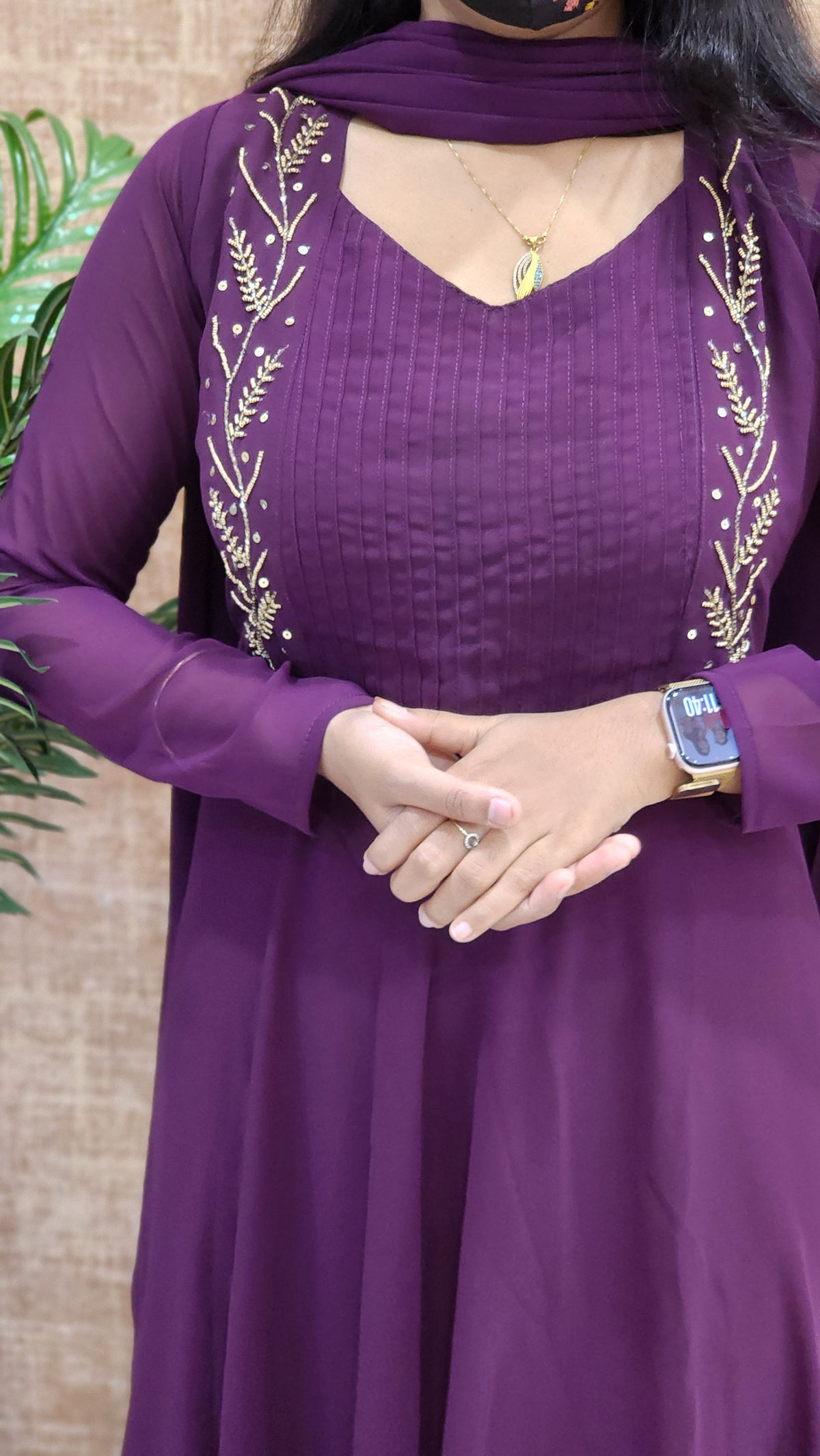 Ethnic Salwar set (Kurti+Dupatta) (9856)