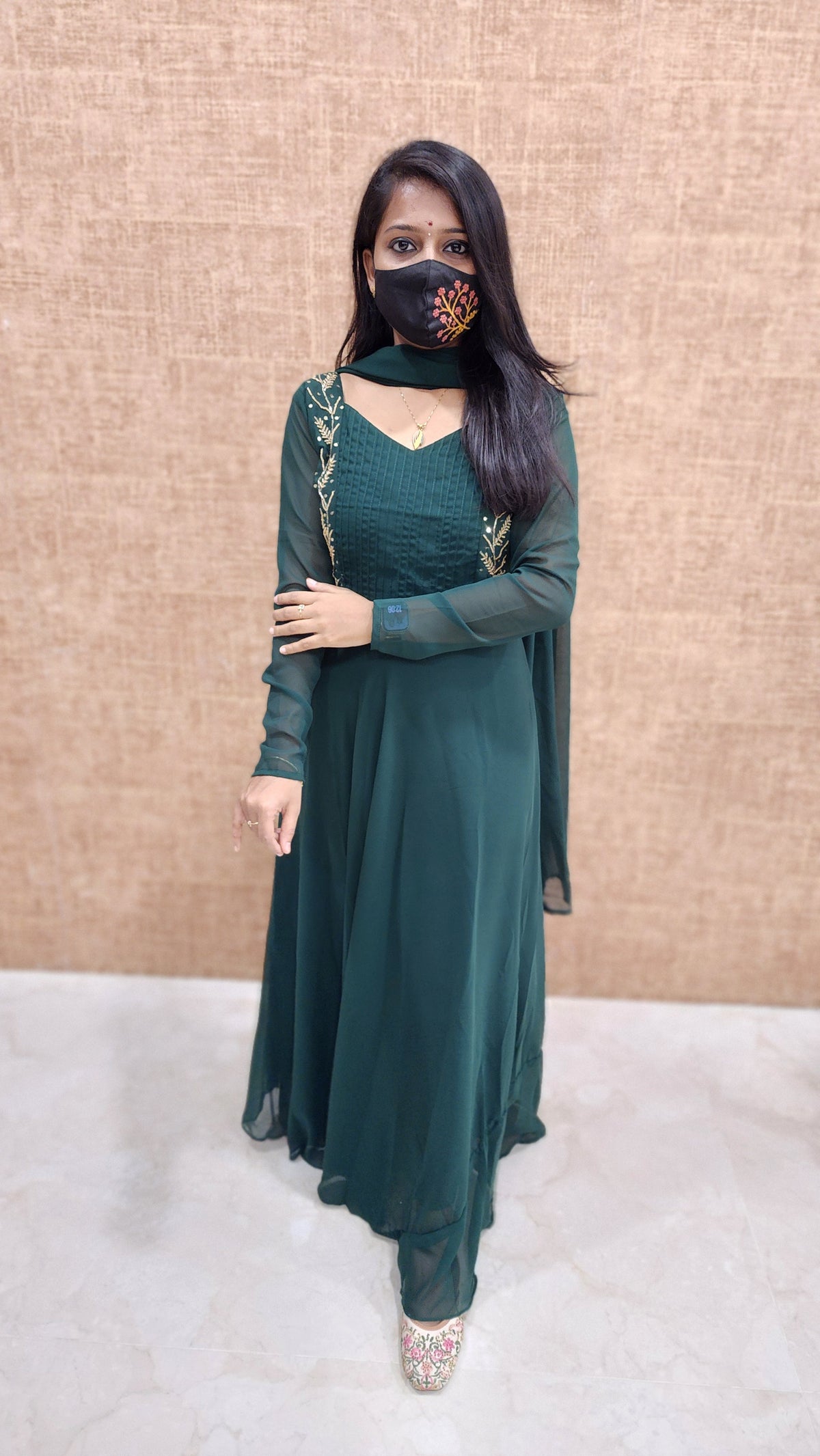 Ethnic Salwar set (Kurti+Dupatta) (9857)